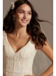 Cap Sleeve Dot Trim Point DEsprit Wedding Dress Melissa Sweet MS251230