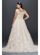 Cap Sleeve Lace Plus Size Ball Gown Wedding Dress  8CWG768