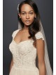 Cap Sleeve Lace Wedding Ball Gown with Beading  CWG768