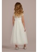 Cap Sleeve Lace and Chiffon Flower Girl Dress DB Studio WG1446