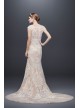 Cap Sleeve Plunging V-Neck Sheath Wedding Dress  CWG807