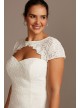 Cap Sleeve Plus Size Lace Dress with Keyhole DB Studio 9SDWG0810