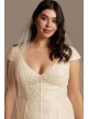 Cap Sleeve Point DEsprit Plus Size Wedding Dress Melissa Sweet 8MS251230