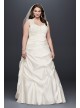 Cap Sleeve Satin A-line Plus Size Wedding Dress  Collection 9T3090