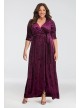 Cara Velvet Plus Size Wrap Dress Kiyonna 13183002