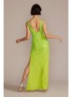 Cascading Sequin Tank Gown with Side Slit Jules and Cleo WGIN20248B