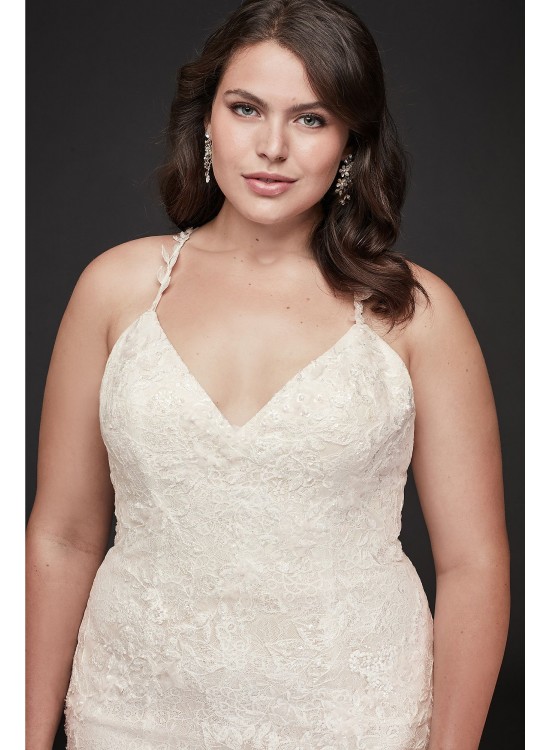 Chantilly Lace Cross-Back Plus Size Wedding Dress Melissa Sweet 4XL8MS251198