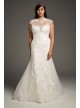 Chantilly Lace Plus Size Trumpet Wedding Dress  8VW351427