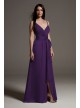 Charmeuse Bridesmaid Dress with Deep V-Neckline  VW360549