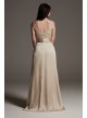 Charmeuse Bridesmaid Dress with Deep V-Neckline  VW360549