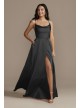 Charmeuse Cowl Bridesmaid Dress with Lace-Up Back  GS290035