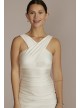 Charmeuse Crossover Halter Ruched Wedding Gown DB Studio 4830XDB