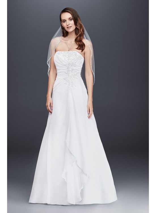 Chiffon A-line Wedding Dress with Side Draping  Collection V9409