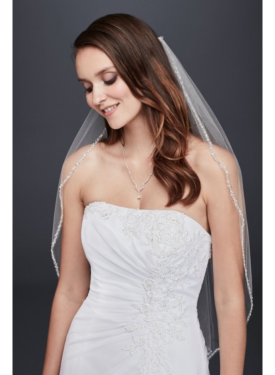 Chiffon A-line Wedding Dress with Side Draping  Collection V9409