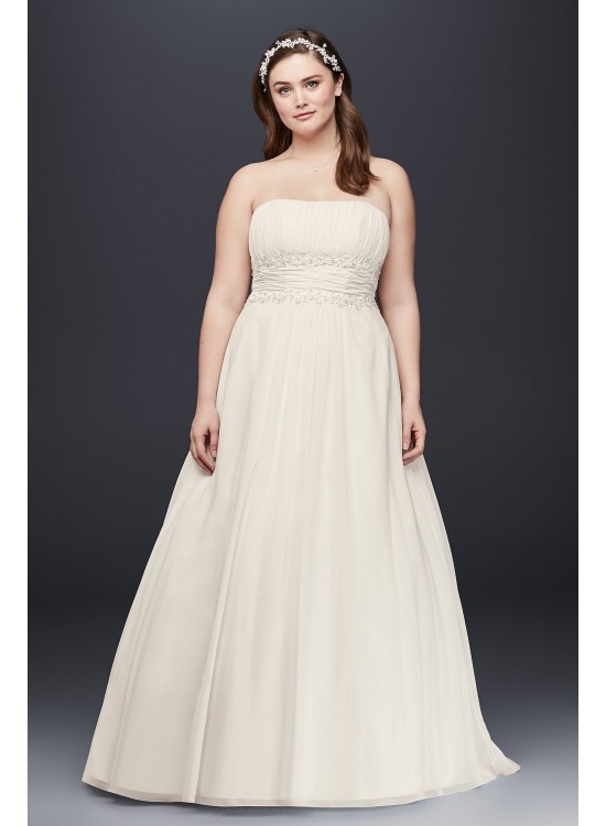 Chiffon Beaded Empire Plus Size Wedding Dress  Collection 4XL9NTV9743