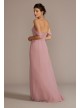 Chiffon Cowl Off-the Shoulder Bridesmaid Dress David&#039;s Bridal F20538