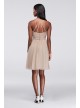 Chiffon Dress with Pleated Bodice and Strappy Back  W11072