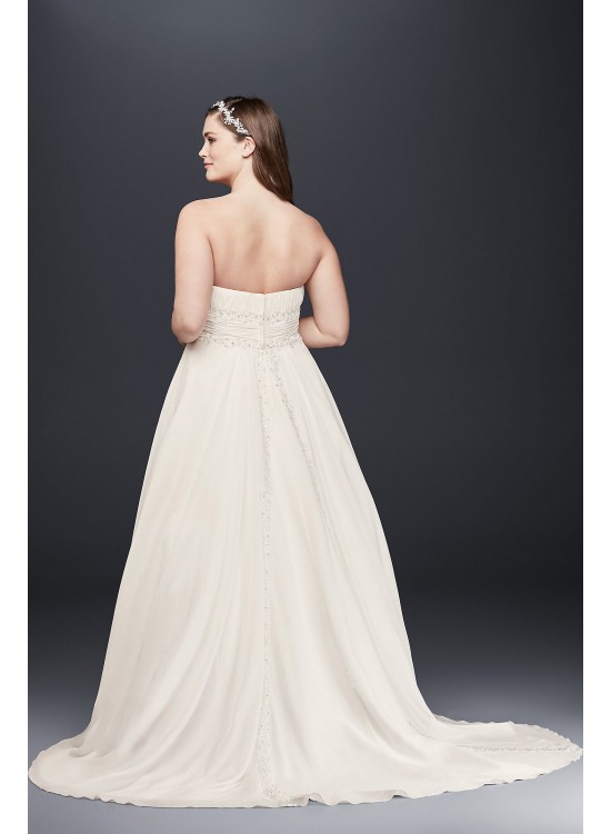 Chiffon Empire Waist Plus Size Wedding Dress  Collection 9V9743