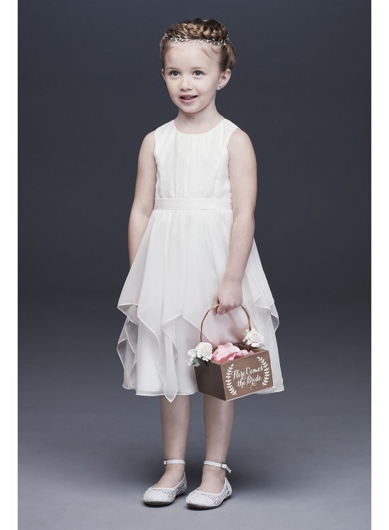 Chiffon Flower Girl Dress with Large Bow Sash  OP253