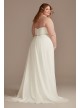 Chiffon Halter Bead Waist Plus Size Wedding Dress DB Studio 9WG4014