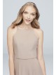 Chiffon High-Neck Bridesmaid Dress  F19936