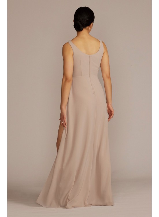 Chiffon Illusion Cutouts Bridesmaid Dress David&#039;s Bridal F20574