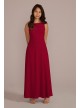 Chiffon Junior Bridesmaid Dress with Tie Back David&#039;s Bridal JB9939