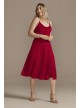 Chiffon Midi Cowl Neck Bridesmaid Dress F20397