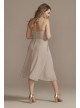 Chiffon Midi Cowl Neck Bridesmaid Dress F20397