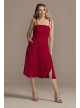 Chiffon Midi Spaghetti Strap Bridesmaid Dress F20398