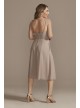 Chiffon Midi Spaghetti Strap Bridesmaid Dress F20398