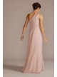 Chiffon One-Shoulder Cutout Bridesmaid Dress David&#039;s Bridal F20458