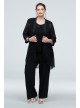 Chiffon Plus Size Pantsuit with High-Low Jacket Le Bos 25799