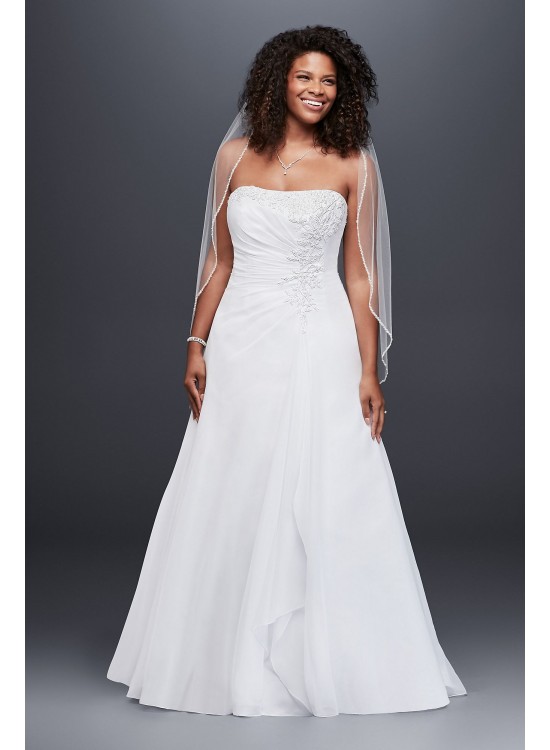 Chiffon Plus Size Wedding Dress with Beaded Bodice  Collection 4XL9V9409