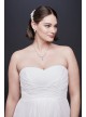 Chiffon Plus Size Wedding Dress with Ruched Bodice DB Studio INT15555W