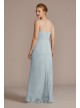 Chiffon Ruffle High-Low Bridesmaid Dress David&#039;s Bridal F20510