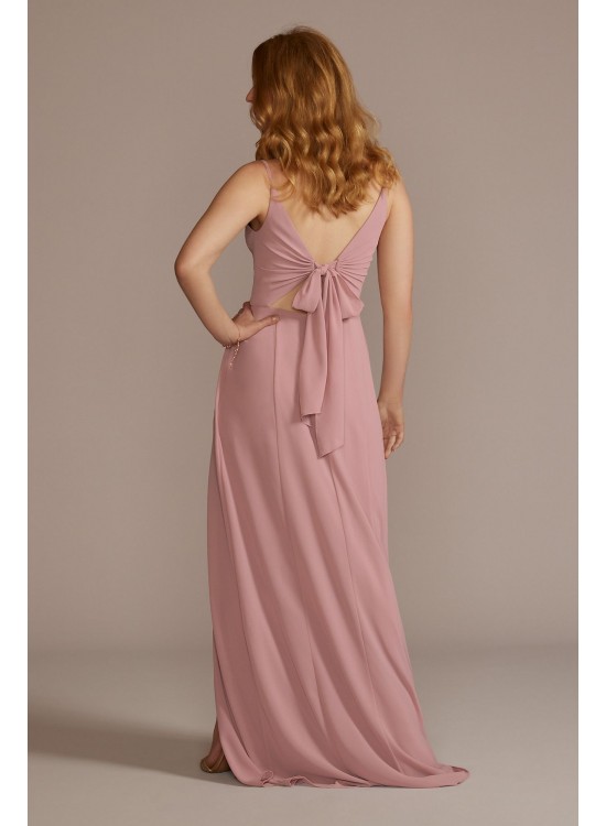 Chiffon Spaghetti Strap Bridesmaid Dress David&#039;s Bridal F20497