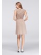 Chiffon V-Neck Dress with Lace Back  F19439