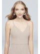 Chiffon V-Neck Spaghetti Strap Bridesmaid Dress  F19935