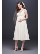 Chiffon V-Neck Tea-Length Maternity Wedding Dress  Collection 4XLWG3922