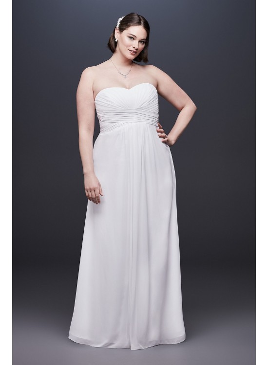 Chiffon Wedding Dress with Strapless Ruched Bodice DB Studio INT15555