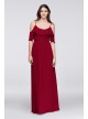 Cold-Shoulder Crinkle Chiffon Bridesmaid Dress  F19508