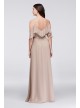 Cold-Shoulder Crinkle Chiffon Bridesmaid Dress  F19508