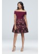 Cold-Shoulder Floral Embroidered Party Dress Morgan and Co 12553