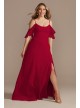 Cold-Shoulder Long Chiffon Bridesmaid Dress F20365