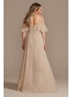 Cold-Shoulder Long Chiffon Bridesmaid Dress F20365