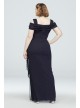 Cold-Shoulder Plus Size Cowl Neck Cascade Dress Alex Evenings 432902