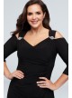 Cold Shoulder Plus Size Gown with Crystal Accents  8950DW