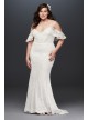 Cold Shoulder Ruffled Sleeve Wedding Dress Galina 4XL9WG3954