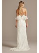 Cold Shoulder Wedding Dress with Ruffled Sleeves Galina WG3954